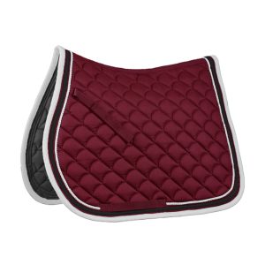 Premium Quilted Jump Saddle Pad Burgundy