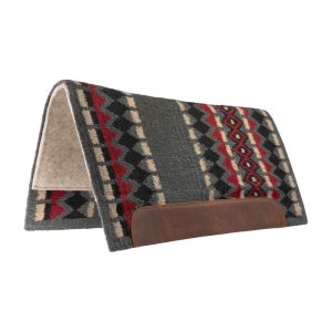 Premium Navajo Wool Western Saddle Pad Grey